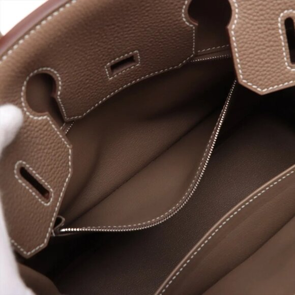 Sold out ❌Hermes Birkin 30 Le Tournay Togo Etoupe Silver W: 2024 - Picture 9 of 12